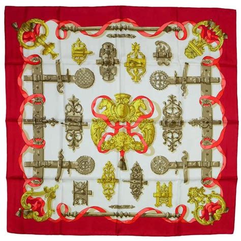 red hermes ferronnerie scarf|Red Hermes Ferronnerie Scarf .